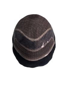 Taz Hair BD Prothèse capillaire frontale en dentelle pour hommes, cheveux humains Remy indiens, ondulation Water Wave, avec patchs centraux - Product Image 1