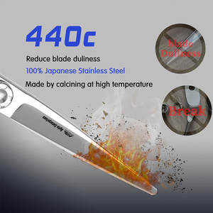 Tijeras profesionales de corte de pelo de 6 pulgadas, tijeras de peluquería, tijeras de acero inoxidable de cobalto, tijeras de peluquero con borde de maquinilla de afeitar afilado - Product Image 5