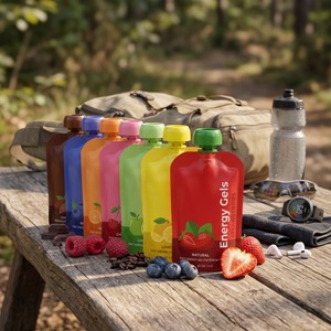 Gel Energético Personalizado con Etiqueta Privada OEM ODM, Bolsa con Boquilla, Energía Rápida, Sabor Fresa, Suplemento Deportivo - Product Image 2