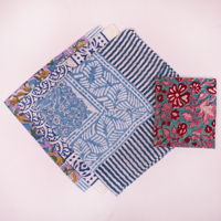 Mouchoirs en coton imprimé de luxe, multicolores, floraux, vintage, écologiques, de haute qualité, cadeau pour adultes, femmes, voyages d'été