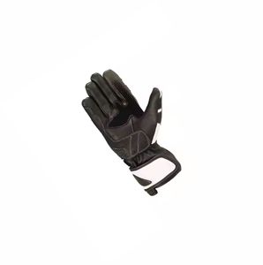 Guantes de Carreras de Cuero con Dedos Completos, Transpirables, con Cierre de Velcro, Unisex, para Actividades al Aire Libre, Diseño con Paneles en Blanco y Negro - Product Image 1