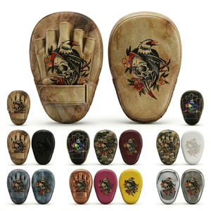 Guantes de Boxeo y Artes Marciales de Cuero con Diseño Personalizado OEM Estilo Vintage, Almohadillas Curvas para Entrenamiento y Sparring - Product Image 1