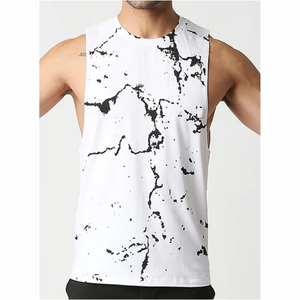 Débardeur de sport professionnel pour homme, coupe profonde, tie-dye, pour musculation et entraînement de force - Product Image 3