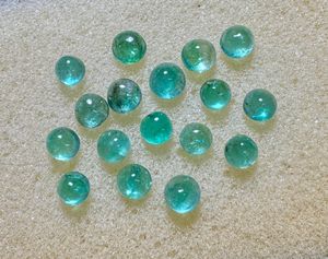 Esmeraldas Zambianas Naturales Certificadas, Cabujones Redondos, Piedras Preciosas Verdes Sueltas para Joyería, Anillos, Colgantes, Alta Calidad - Product Image 1