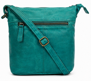 Gravs Vintage Fashion Genuine Leather Crossbody Bag for Women Autumn Casual Shoulder Sling Purse <b>Adjustable</b> <b>Strap</b> ZIP Closure - Product Image 1