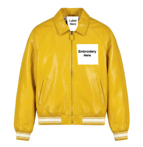 Chaqueta Varsity Extra Grande Personalizada para Hombre de Wembly Sports, Bordado, Material de Forro Polar Fino, Cuero - Product Image 5