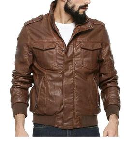 Quality Genuine <b>Leather</b> Men's <b>Winter</b> <b>Jacket</b> Pakistan Made Casual Style Breathable Stand Collar Polyester Lining 340g Fabric - Product Image 1