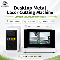 Découpeuse laser à fibre de bureau LaserDelta 800W 1200W pour l'artisanat métallique, les pièces personnalisées et la fabrication créative