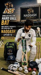 Batte de cricket en saule anglais sur mesure, de qualité supérieure, taille standard, par Naqqash Sports - Product Image 2