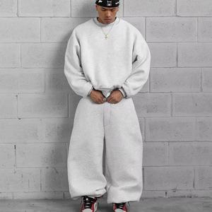 Unisex Custom Logo French Terry Tracksuit <b>Set</b> 100% Cotton Hoodie and <b>Sweatpants</b> <b>Set</b> for Women Men Plain Boxy Sweatsuit Custom - Product Image 6