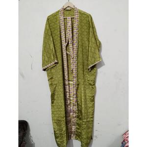 Vestido de seda tipo kimono para estar en casa, vestido de fiesta para mujer, vestido de noche estilo bohemio, ropa de dormir, vestido kimono, bata kimono larga de seda para mujer - Product Image 2