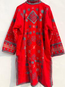High-quality Traditional Suzani floral embroidery SUZANI <b>VELVET</b> LONG <b>JACKET</b> | floral embroidered boho winter coat in bulk price - Product Image 2