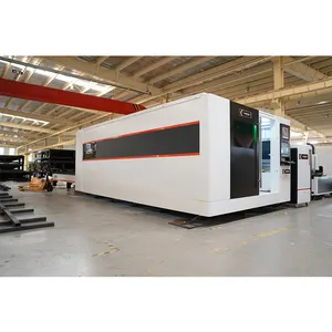 CNC-Faserlaser schneide maschine 6000W Blech 20mm Dicke Volle Abdeckung Hohe Sicherheits stufe Wasser kühlung