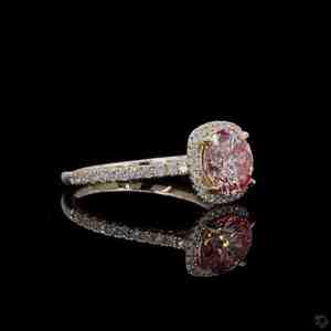 Bague de créateur vintage en or jaune 14K plaqué rhodium avec diamant rose de laboratoire 0,7 carat VS2 certifié IGI – Bijou de luxe pour mariée - Product Image 2