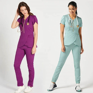 Nouvel Arrivage : Ensembles d'uniformes médicaux respirants et à séchage rapide, unisexes, 2026, avec logo personnalisé, en toile, pour hôpitaux et infirmières (Robes, Jupes, Tenues) - Product Image 2