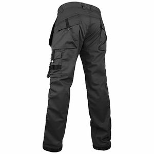 Pantalones de Trabajo Industriales de Seguridad para Hombre, Pantalones de Protección Laboral para Exteriores con Tiras Reflectantes, Cintura Elástica, Ropa de Trabajo Resistente - Product Image 4