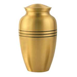 Urna de Metal para Cenizas Humanas Tamaño Adulto - Urna Funeraria de Metal Resistente con Tapa - Florero Conmemorativo Robusto para Entierro en el Cementerio - Product Image 1