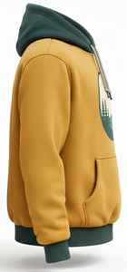 Sweat à capuche sublimé pour homme, coupe ample, en molleton épais, imprimé graphique bicolore, thème aventure, qualité premium - Product Image 4