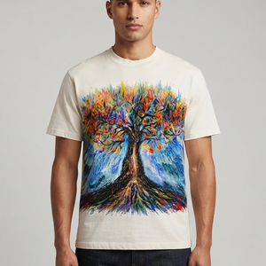 Camiseta con estampado gráfico personalizado DTG, 100% algodón jersey, estilo vintage moderno, manga corta, unisex, para verano. - Product Image 6