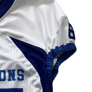 เสื้อฟุตบอลอเมริกันแบบกำหนดเองสำหรับผู้ชายและผู้หญิง ปรับแต่งชื่อทีม หมายเลข โลโก้ ระบายอากาศได้ดี แห้งเร็ว ผลิตจากโพลีเอสเตอร์ 100% - Product Image 4