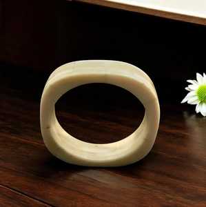 กำไลข้อมือรูปไข่ทำจากกระดูกธรรมชาติแบบดั้งเดิม เป็นมิตรกับสิ่งแวดล้อม งานแฮนด์เมด แฟชั่นโบฮีเมียน สไตล์ชนเผ่า สำหรับผู้หญิง ใช้ตกแต่ง - Product Image 6