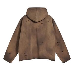 Nouvelle Arrivée - Sweat à Capuche Homme Effet Vieilli - Qualité Supérieure Polyester Coton - Tenue Décontractée Respirante avec Motif Uni - Adulte - Product Image 4