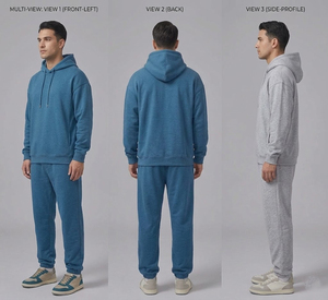 Conjunto Deportivo Holgado para Hombre / Sudadera con Capucha y Pantalones Deportivos de Invierno / Conjunto Deportivo de Felpa Gruesa para Hombre - Product Image 4