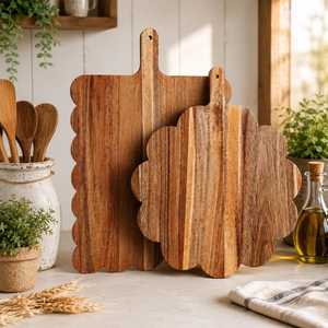 Planche à découper en bambou personnalisable avec logo, ustensile de cuisine multifonctionnel, planche de boucher, plateau de service pour fruits et fromages, compatible lave-vaisselle - Product Image 5