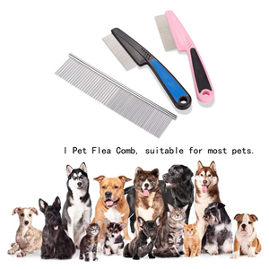 Râteau démêlant professionnel pour animaux de compagnie, 12 dents larges en acier inoxydable, peigne pour chien et chat, poignée antidérapante, sûr - Product Image 5