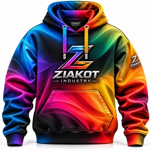 Vente en gros directe ZIAKOT INDUSTRY Sweat-shirt à capuche graphique personnalisé pour homme, coupe oversize, en molleton épais de qualité supérieure - Product Image 6