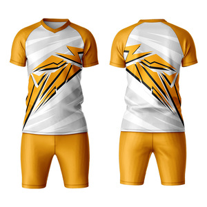 Ensemble d'uniforme d'arbitre de football professionnel pour hommes, maillot à col en V à manches courtes, short à cordon de serrage réglable, 100 % polyester, séchage rapide - Product Image 4
