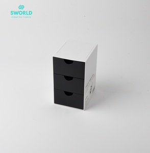 SWORLD Wholesale Desktop <b>Storage</b> <b>Box</b> 3 Layer <b>Cardboard</b> Organizer Minimalist Design Rectangular Shape for Sundries PP Factory - Product Image 4