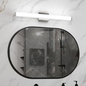 Lampada LED da 33 Pollici 18W 6000K Bianco Freddo per Specchio da Bagno, Illuminazione a Parete con Design Quadrato in Nichel Spazzolato - Product Image 1