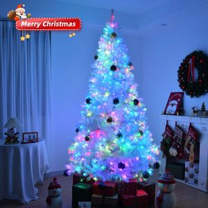 Albero di Natale Artificiale Pre-Illuminato da 2,13 m con 400 Luci RGB e 1150 Punte di Rami, Controllabile tramite App, Rami Pieghevoli - Product Image 6