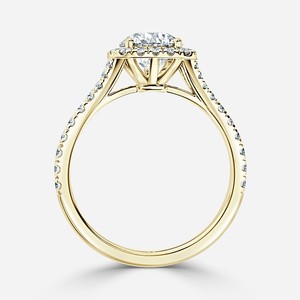 Igi Certified Cvd HPHT Lab Grown 14K 18K Anillo de boda de oro sólido Corte de princesa de alta calidad para mujeres y hombres para fiestas - Product Image 6