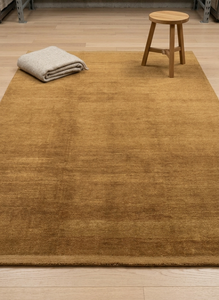 Scandinavian Wool Handmade <b>Thick</b> Area Rug Solid Color Rectangle Medium Pile Flat Weave Non-Slip Living Room Rug - Product Image 1