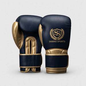 Gants de boxe professionnels personnalisés avec logo, gants de sparring en cuir, Muay Thai, Kickboxing, toutes tailles et couleurs, support de poignet Velcro - Product Image 1
