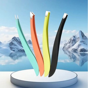 BAFA SURGICAL INSTRUMENTS Kit de 4 Pinzas Profesionales de Acero Inoxidable de Colores con Punta Recta, Ligeras y Duraderas para Cejas - Product Image 4