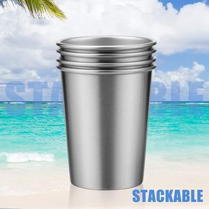 Mug à bière réutilisable de haute qualité, incassable, en acier inoxydable, empilable, style campagnard, avec logo personnalisé SKI Brand - Product Image 4