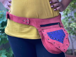 Cinturón de dinero de cuero hecho a mano real Cinturones de bolsillo de cintura de cuero con flecos Cinturones elegantes hechos a mano - Product Image 3