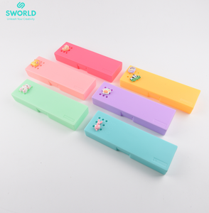 SWORLD Porte-stylos carré en PP avec notes adhésives, organisateur de bureau blanc pour fournitures de bureau OEM ODM - Product Image 1