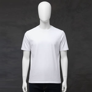 Custom Men's <b>White</b> T Shirt Short Sleeve Crew Neck Casual <b>Tee</b> Moisture Wicking <b>Plain</b> Blank Shirt Streetwear Apparel - Product Image 4