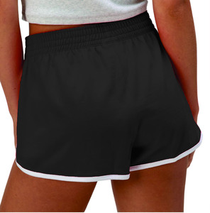 OEM High Quality Women Summer Solid Color Custom Logo Design <b>Elastic</b> <b>Waist</b> Quick Dry Polyester/Cotton Yoga Fitness Breathable - Product Image 1