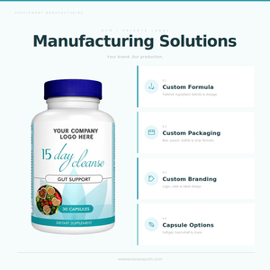 Cápsulas de Hoja de Senna y Cáscara de Psyllium de Marca Privada, Fabricante OEM ODM - Product Image 2
