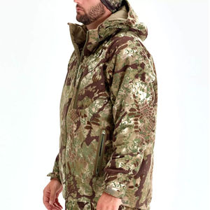 Veste tactique softshell sur mesure grande taille, écologique, imperméable, respirante, avec fermeture éclair, doublure amovible pour l'hiver, pour l'extérieur - Product Image 3