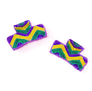 Pince à cheveux perlée en résine et perles de rocaille plastiques, avec broderie élégante, style vintage, réutilisable, accessoire capillaire pour femme - Product Image 5