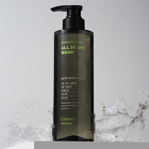 Korea K-Beauty Men's Face Wash 500ml Cleanser with Centella Salicylic Acid Hyaluronic Acid All-in-One Power <b>Blending</b> Wash - Product Image 1