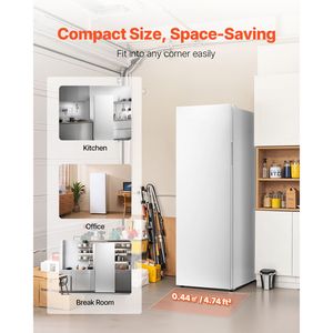 Congelatore Verticale Convertibile No-Frost da 11 Cu.Ft con Pannello di Controllo Temperatura, Porta Reversibile e Opzione Frigorifero in Vetro Regolabile - Product Image 6