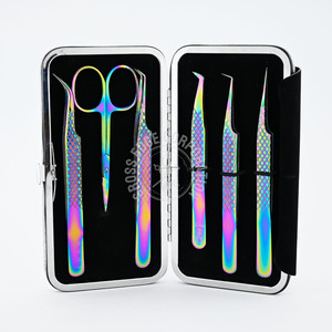 Marque privée Extensions de cils en acier inoxydable Pince à épiler Fiber Tip Lash Volume Straight Lash Isolation Classic Lash Anti-Slip - Product Image 5