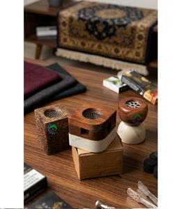 Handmade Sandalwood Bakhoor Mubkhar Oud Incense Burner Arabic Style Eco-Friendly Religious Aromatherapy Diffuser <b>Home</b> Decor - Product Image 1